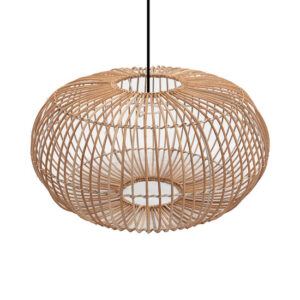 Rotan / Rieten Hanglamp, Handgemaakt, Naturel, â40 cm