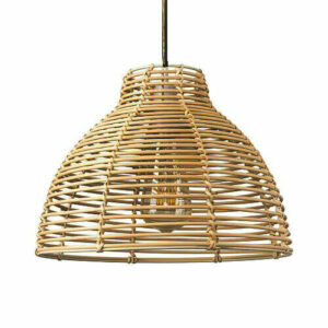 Rotan / Rieten Hanglamp, Handgemaakt, Naturel, â30 cm
