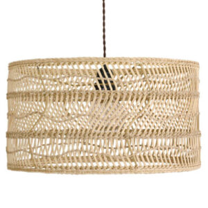 Rotan / Rieten Hanglamp, Handgemaakt, Naturel, â40 cm