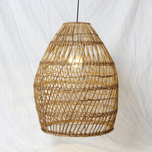 Rotan / Rieten Hanglamp XL, Handgemaakt, Naturel, â52 x 70 cm