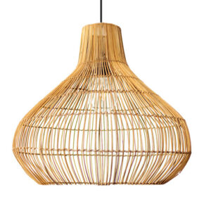 Rotan / Rieten Hanglamp, Handgemaakt, Naturel, â50 cm