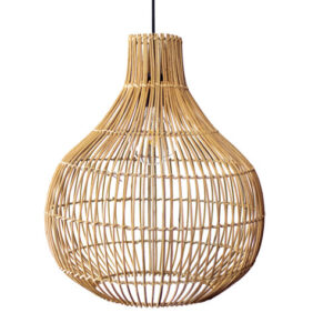 Rotan / Rieten Hanglamp, Handgemaakt, Naturel, â43 cm