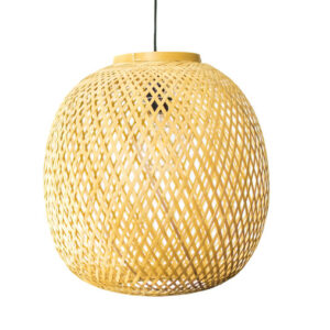 Bamboe Hanglamp, Handgemaakt, Naturel, â40 cm