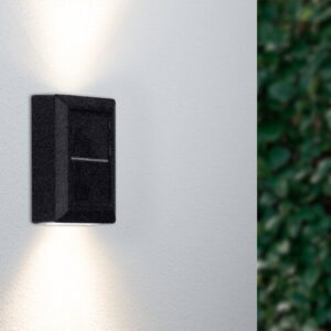 LED Solar Wandlamp Op Zonne-Energie, Up & Down, Waterdicht IP65, Schemersensor