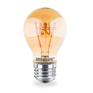 E27 LED Filament Lamp 4W Amber Spiral Extra Warm Wit, Schemersensor