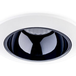 LED Inbouwspot 5W Dimbaar, Kantelbaar, Wit/Zwart, Rond, Ã70mm, Warm Wit