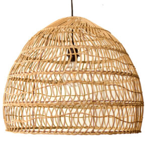 Rotan / Rieten Hanglamp, Handgemaakt, Naturel, â60 cm
