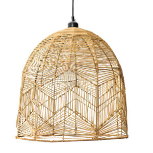 Rotan / Rieten Hanglamp, Handgemaakt, Naturel, â45 cm