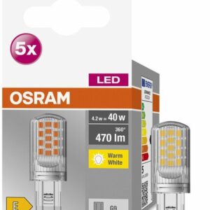 Osram G9 LED Steeklamp 4.2-40W Warm Wit 5-Pack