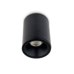 Opbouwspot Rond, Vast, Waterdicht IP65, GU10 Fitting, Mat Zwart