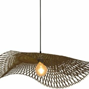 Bamboe Hanglamp, Handgemaakt, Zwart, â55 cm