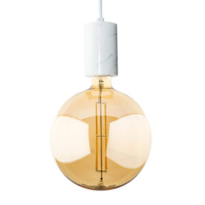 Marmeren Hanglamp Deluxe, E27 Fitting, Ã65 x 100 mm, Wit