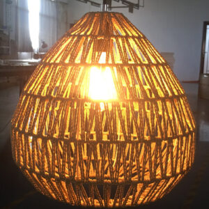 Jute Touw Hanglamp, Handgemaakt, Naturel, â35 cm