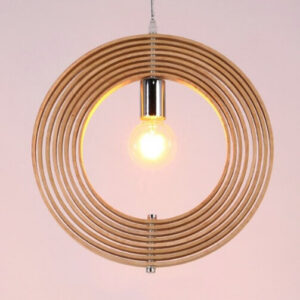 Ring Houten Design Hanglamp, E27 Fitting, â50cm, Naturel