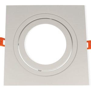 Inbouwspot Aluminium, Vierkant, Kantelbaar, AR111, Mat Wit