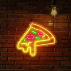 LED Neon Verlichting Bord "Pizza", Incl. Adapter, 70x81cm