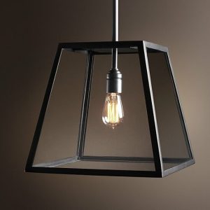 Boston Filament Vintage Industriele Hanglamp Glas Zwart