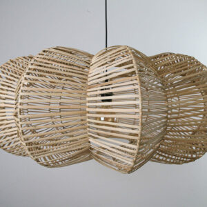 Rotan / Rieten Hanglamp, Handgemaakt, Naturel, â60 cm